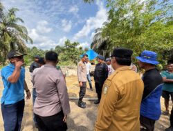 Kapolres Kuansing Tinjau Langsung Pembangunan Jembatan Merah Putih di Desa Sungai Kuning, Kecamatan Singingi