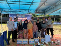 Polres Kuansing Salurkan Sembako dan Layanan Kesehatan Gratis Melalui Program JALUR di Desa Koto Kombu