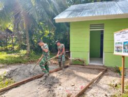 RTLH Bapak Darlius di Dusun Bagan Lelet Rampung, Satgas Bakti TNI AD untuk Rakyat Lakukan Pembersihan Akhir