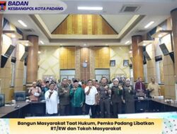 Bangun masyarakat Taat Hukum, Pemko Padang Libatkan RT/RW dan Tokoh Masyarakat