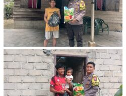Polsek Singingi Laksanakan Minggu Kasih, Pererat Silaturahmi dan Salurkan Bantuan Sembako kepada Warga