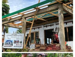 Satgas Bakti TNI AD untuk Rakyat Tuntaskan Pekerjaan Musholla Al Huda Bukit Pamewa