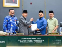 Wawako Maigus Nasir Apresiasi Persetujuan DPRD terhadap Ranperda P-APBD Kota Padang 2026