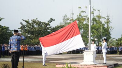 Upacara Peringatan Hari Anak Nasional Ke-42 di Kabupaten Kuansing Dihadiri Seluruh OPD Berlangsung Khidmat
