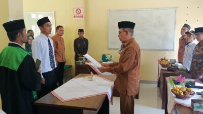 SYAFRINALDI DI LANTIK DAN DIAMBIL SUMPAH SEBAGAI KEPALA JORONG SUNGAI SALAK YANG BARU