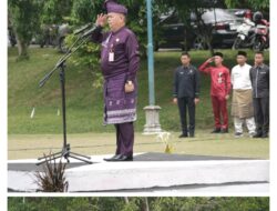 Upacara HUT Riau ke 69 di Lapangan Pemda, Teluk Kuantan