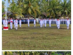 Sertu Muskhandar Bertindak sebagai Komandan Upacara HUT ke-81 Republik Indonesia di Kecamatan Siberut Utara