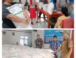 Babinsa Ramil 04 Sikakap Dampingi Penyaluran 18,7 Ton Beras Bantuan Pangan untuk Warga Desa Taikako