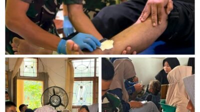 Peduli Kesehatan Warga, Yonif TP 951/Pandeka Marapi Turun Langsung Dukung CKG di Rambatan dan Simawang