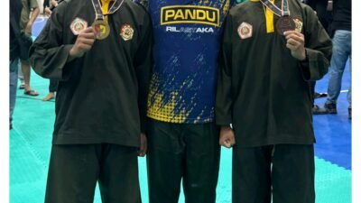 Dua Prajurit Yonif TP 951/Pandeka Marapi Raih Dua Medali di Kejuaraan Pencak Silat Piala Pangdam XX/TIB