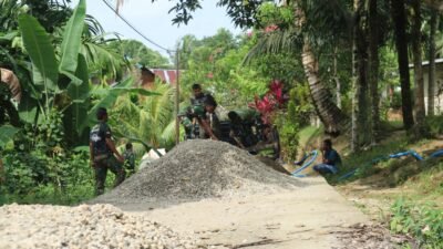 Sebentar Lagi Rampung! Jalan Gang Mane’i Sepanjang 200 Meter Segera Dinikmati Warga Berkat TMMD ke-130