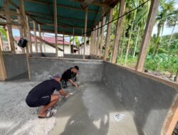 Satgas TMMD ke-130 Percepat Pembangunan RTLH, Lakukan Pengecoran Lantai Rumah Bapak Hamidi di Goisoinan
