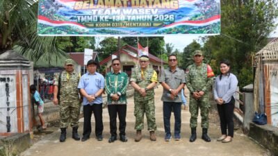Tim Wasev Didampingi Dansatgas dan Forkopimda Tinjau Posko TMMD ke-130 Kodim 0319/Mentawai