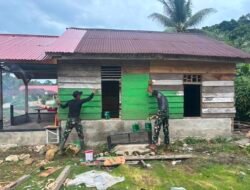Warna Hijau Mulai Hiasi RTLH Milik Bapak Oltisan dan Ibu Clara di Desa Goisoinan