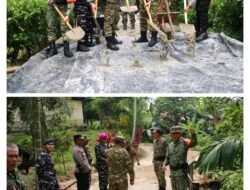 Dandim dan Bupati Mentawai Turun Langsung Tuang Semen, Percepat Pengecoran Jalan TMMD ke-130