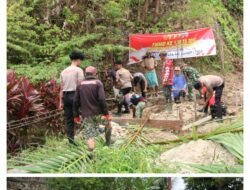 Sinergi TNI-Polri Angkut Pipa Air Bersih, Dukung Pembangunan TMMD ke-130 di Mentawai
