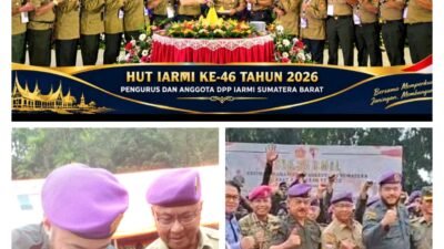 Kemah Bakti Kebangsaan di Tahura Bung Hatta, DPP IARMI Sumbar Rayakan HUT ke-46 dengan Syukuran dan Potong Tumpeng